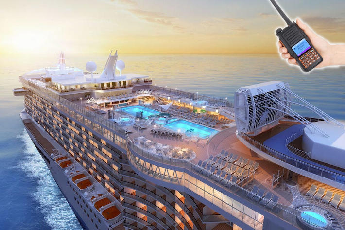 Il rendering della Sky Princess, esempio di città galleggiante che richiede una rete radio PMR per i servizi di bordo