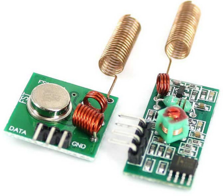 Set composto da un circuito trasmittente ed uno ricevente per i 433,92 MHz