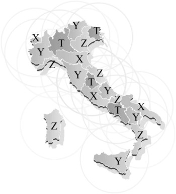 Divisione dei canali radio su base regionale