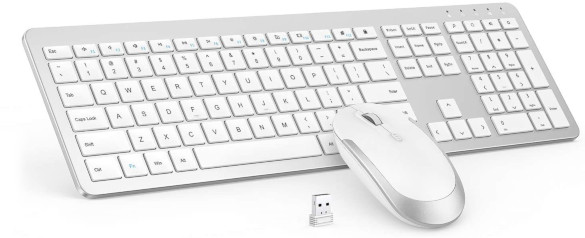 Un tipico combo che abbina tastiera e mouse wireless